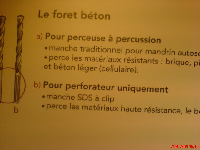 FORETS CHEVILLES POUR MATERIAUX PLEINS OU CREUX POUR FIXATION 