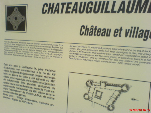 CHATEAU GUILLAUME IX ALLENOR AQUITAINE CHATEAU GUILLAUME 