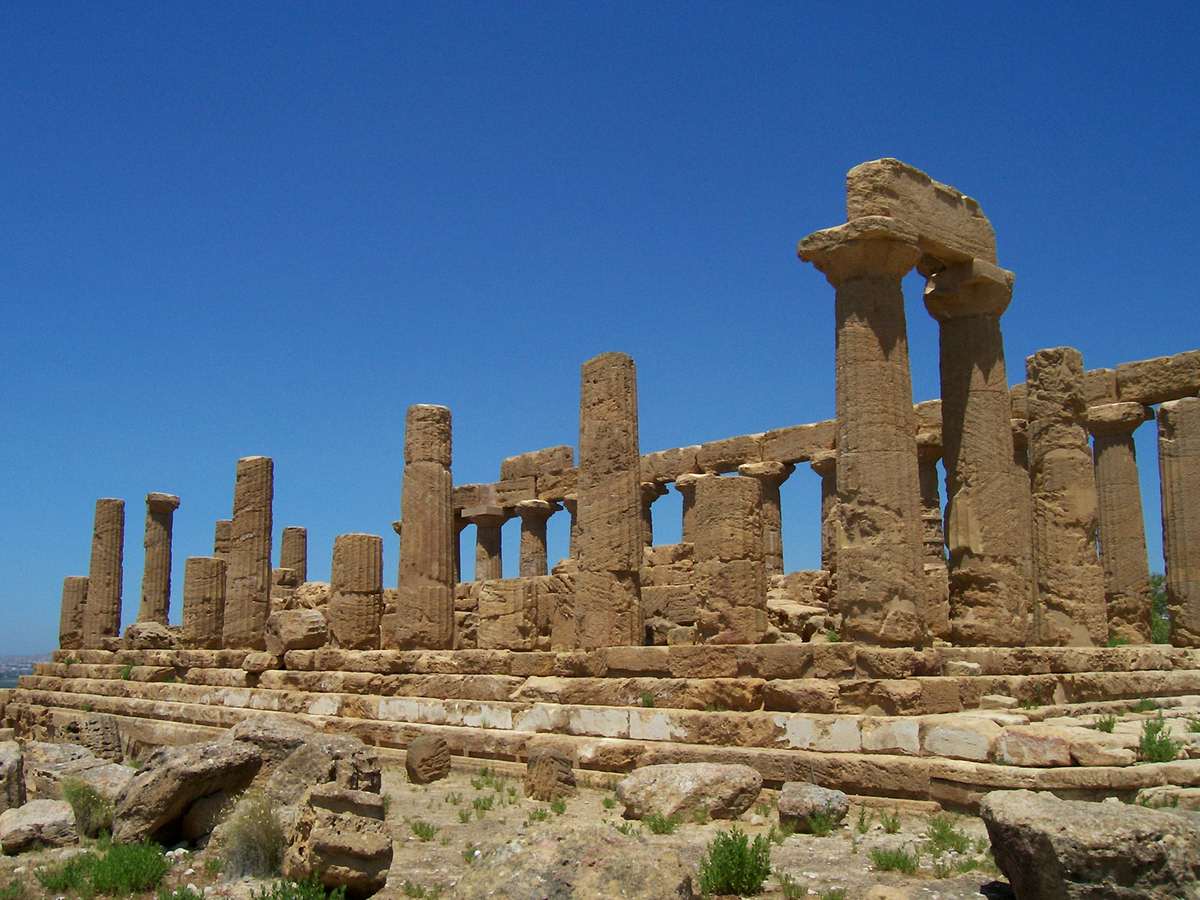 AGRIGENTE VALLEE DES TEMPLES TEMPLE DE LA CONCORDE SICILE