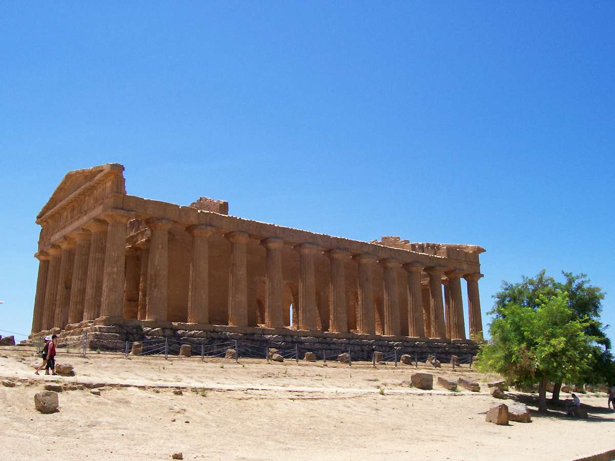 AGRIGENTE VALLEE DES TEMPLES TEMPLE DE LA CONCORDE SICILE