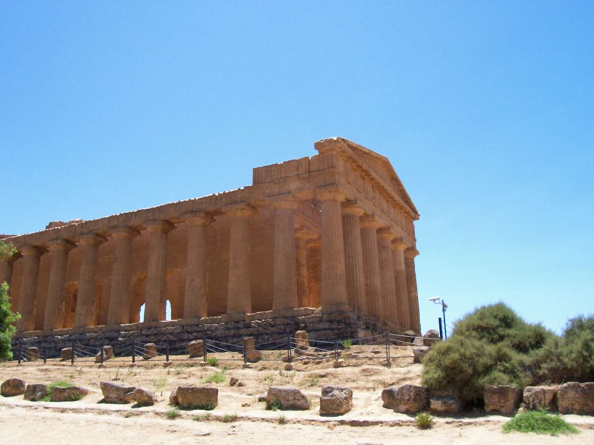 AGRIGENTE VALLEE DES TEMPLES TEMPLE DE LA CONCORDE SICILE