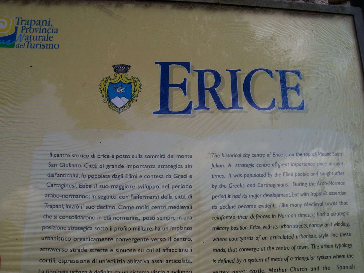 ERICE TRAPANI SICILE ITALIE SICILIA ITALIA