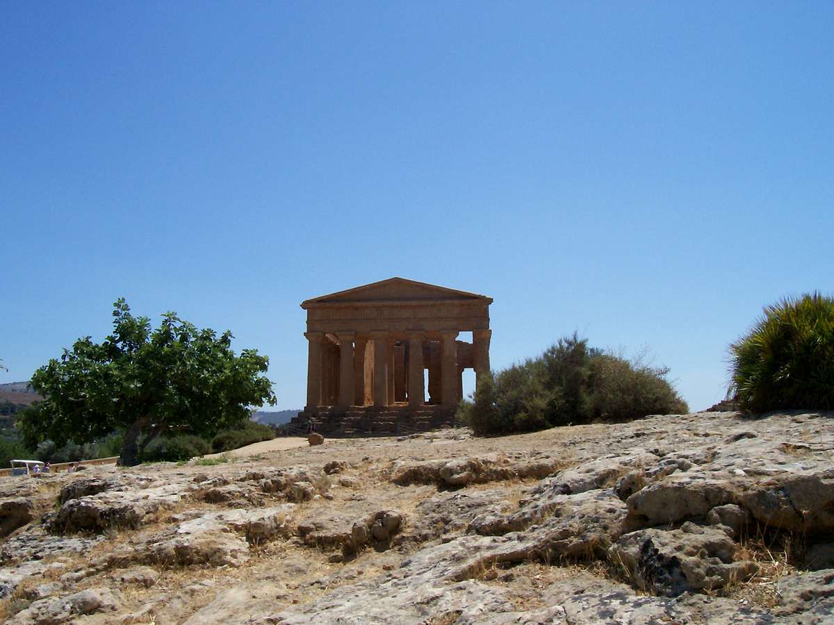 AGRIGENTE VALLEE DES TEMPLES TEMPLE DE LA CONCORDE SICILE