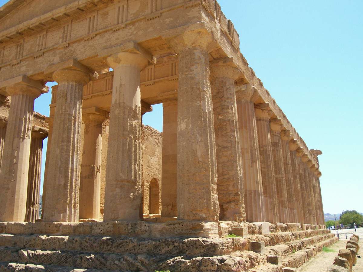 AGRIGENTE VALLEE DES TEMPLES TEMPLE DE LA CONCORDE SICILE