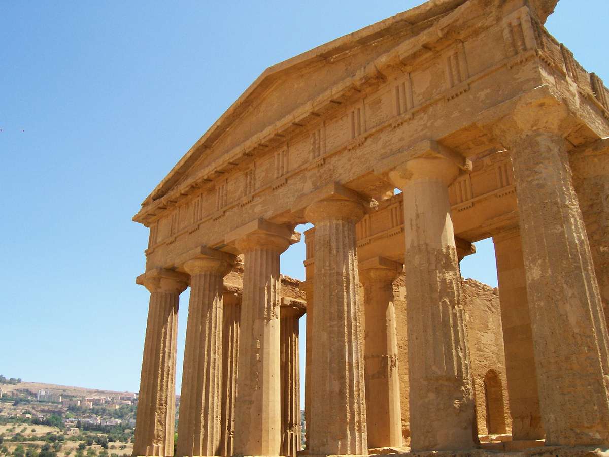 AGRIGENTE VALLEE DES TEMPLES TEMPLE DE LA CONCORDE SICILE