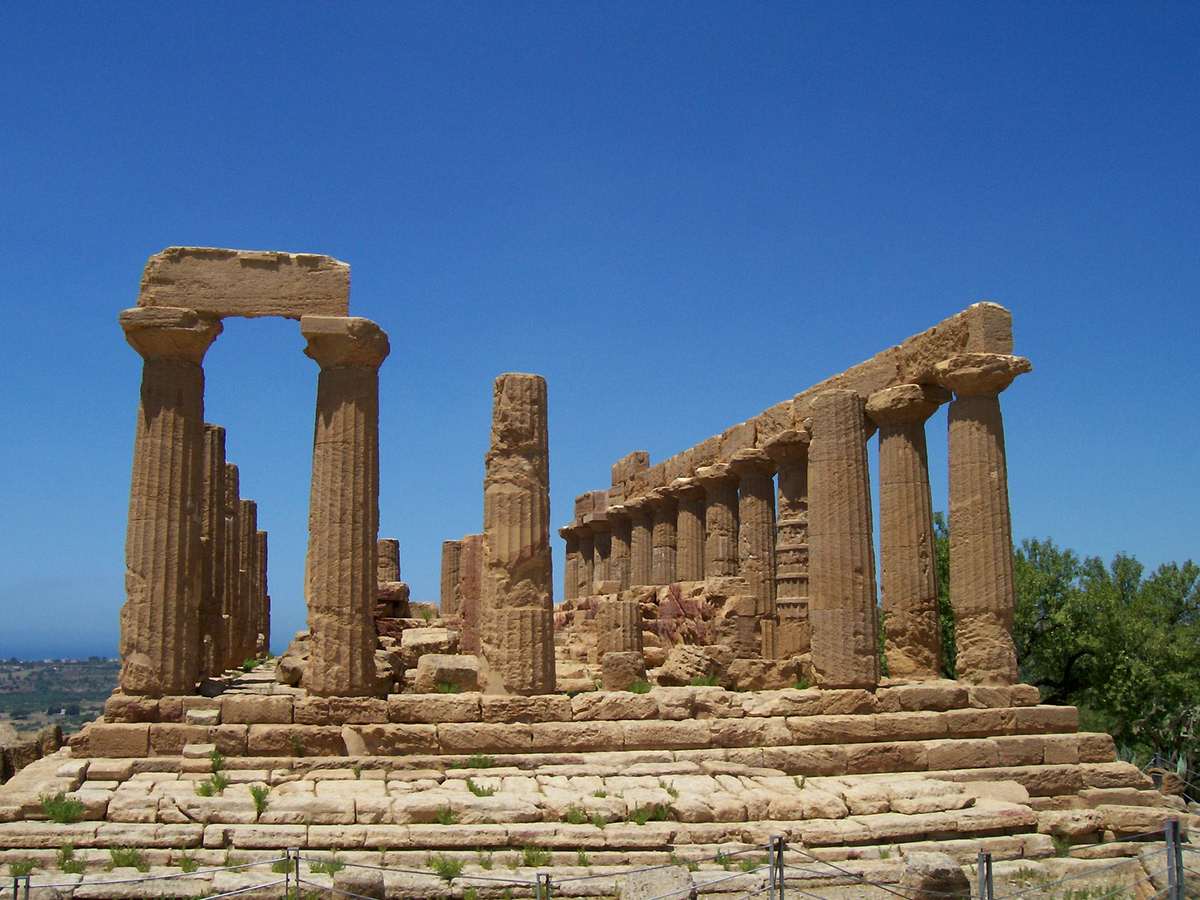 AGRIGENTE VALLEE DES TEMPLES TEMPLE DE LA CONCORDE SICILE