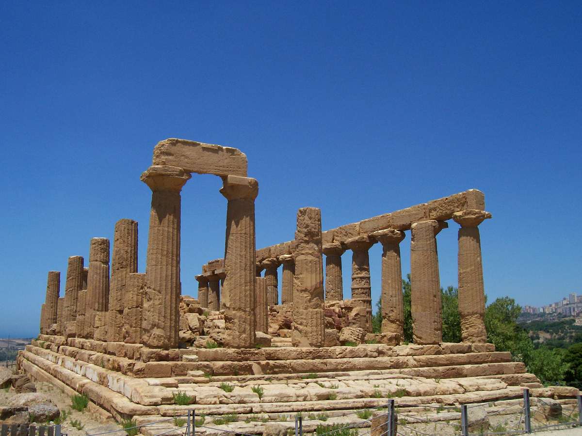 AGRIGENTE VALLEE DES TEMPLES TEMPLE DE LA CONCORDE SICILE